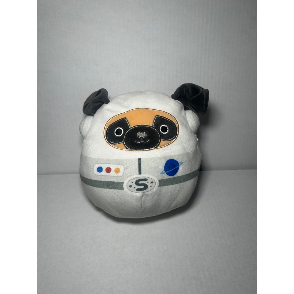 Squishmallows Prince the Pug Astronaut‎ 8 Inch White Space Suit Plush Toy